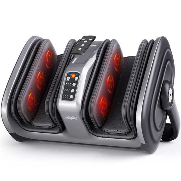 Brand New:  Athphy Foot Massager (Black) with Air Compression & Heat, 3D Massage System